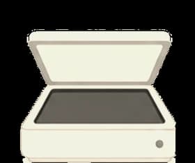 Uno scanner piano aperto