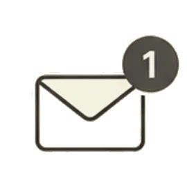 Una busta email con una notifica